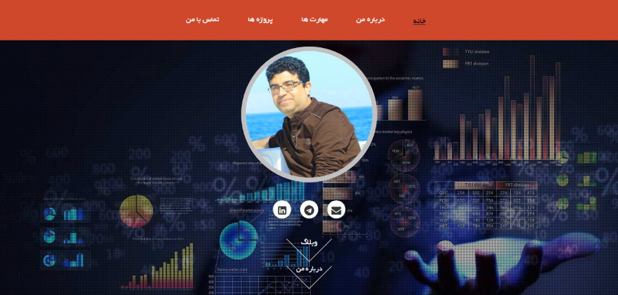 نمونه کار طراحی سایت شخصی علیرضا روحانی نژاد